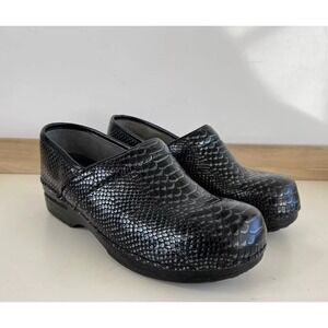 Dansko Womens Pro Xp Clogs Shoes Black Slip On Low Heel Diamond EU 41 US 10.5